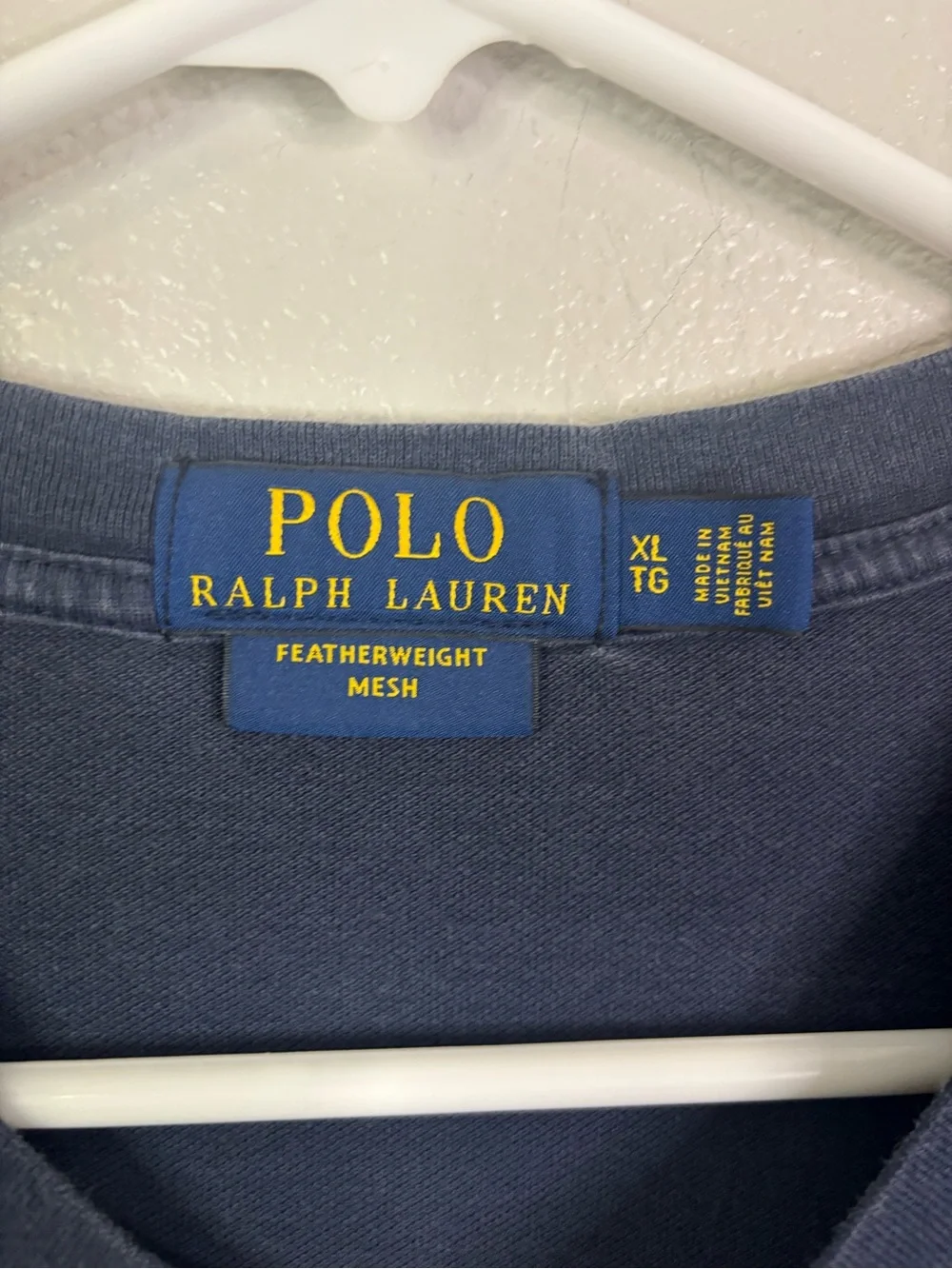 Ralph Lauren Navy Short-Sleeve Henley with Pony Logo